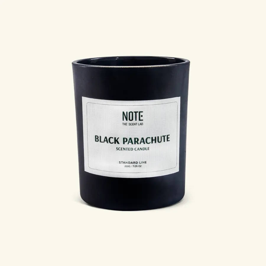 [N-FP-SC-BLA-200G] NOTE - Scented Candle: Black Parachute